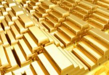 Vàng tăng lên cao nhất trong 2 tháng